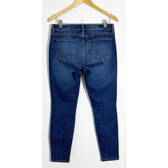 Kut from the Kloth Jeans Snake Print Side Stripe Ankle Skinny sz 8 - Picture 2 of 9